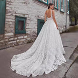Bridal Wedding Dress White Sexy Sling Strip Dew Back 2025 Summer New Elegant Super Fairy Temperament Tail Wedding Dress