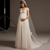 Evening Dress 2025Wish Pregnant Women's Wedding Dress New Light Wedding Dress