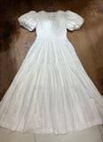 runhufu Niche 2024 Summer Wind V Collar Bubble Sleeves Short Sleeve Splicing Folds To Collect Waist Pink Dress Dress