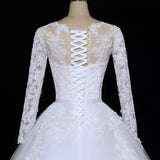 2025 New Summer Wedding Dress Floor-To-Ceiling Fashion Temperament High-End Sense Of Long-Sleeved White Fairy Wedding Dress