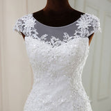 2025 Chinese Long Wedding Dress Lace Japanese And Korean Temperament White Drag-Tailed Mid-Rise Dream French Wedding Dress Supply