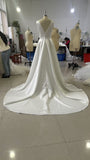 The Dingy Wedding Dress Is The New Summer 2025 New Bride Simple Deep V-Neck Dew Travel Shoot Small Tail Thin