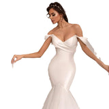 Sing Noodle Light Wedding Dress Engagement 2025 New French Bride Shoulder Fishtail Yarn Advanced Texture Yarn