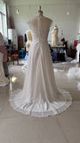 Light Wedding Dress 2025 New Simple Repair Shoulder Fork Bride Drag Tail Out Of The Yarn Shot Thin