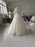 Long-Sleeved Wedding Dress 2025 New White Simple Temperament Light Luxury Hepburn Bride Wedding Welcome Host Dress