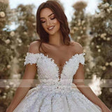 The Main Wedding Dress 2025 New Drag Tail Small Word Bride's Word Shoulder Temperament Super Fairy Dream Thin Simple Yarn
