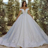 The Main Wedding Dress 2025 New Drag Tail Small Word Bride's Word Shoulder Temperament Super Fairy Dream Thin Simple Yarn