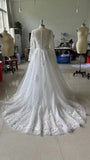 Wedding Dress 2025 Spring And Summer Long Sleeves With Tail Tug-And-Tailed Retro Showing Thin Sleeve Dress Dress