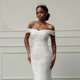 New Wedding Dress 2025 African Mermaid Shoulder Series Back Shoulder Series