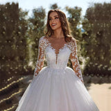 Light Wedding Dress 2025 New Bridal Wedding Small Simple Sen Series Long-Sleeved Super Fairy Dream Drag Spring And Summer