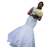 2025 Wedding Dress Small Middle Waist Zipper Thin Wedding French Simple White Long-Sleeved Wedding Dress