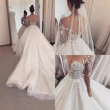 Long-Sleeved Wedding Dress 2025 New White Simple Temperament Light Luxury Hepburn Bride Wedding Welcome Host Dress