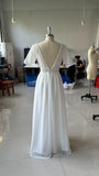 2025 White Super Fairy Beach Vacation Daily Dress Chiffon Lace Bare Back Light Wedding Dress Direct
