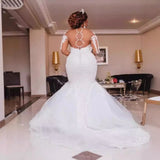Wedding Dress 2025 New Wedding Dress Bride Wedding Lace Fish Tail Long-Sleeved Wedding Dress Summer Model