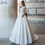 Runhufu Half Sleeve Wedding Dresses Off The Shoulder Elegant Wedding Ball Gowns Lace Up Vestido De Novia Bride Dresses For Women