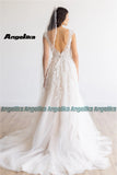 Runhufu Classic V Neck Wedding Dresses 2024 Bride Backless Appliques Tulle A Line Cap Sleeves Sweep Train Robe De Mariee