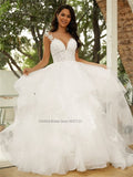Runhufu Sweetheart Neckline A-Line Wedding Dresses Spaghetti Straps Lace Appliques Bridal Gowns Vestido De Noiva