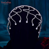 Runhufu HP467 Crystal Wedding Hairband Bridal Hair Ornaments Rhinsestone Headband for Bride Banquet Party Tiara and Headdress