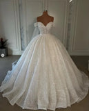 Runhufu Princess Ball Gown Bride Dresses Sweetheart Off Shoulder Beaded Wedding Dress For Women 2024 Sequins Vestido De Novia