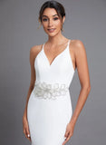 Runhufu SH256-S Bridal Belt Rhinestone Wedding Dress Belt Crystal Bridal Waistband Handmade Woman Party Sash with Ribbon