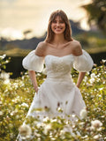 Runhufu Sweetheart A-Line Wedding Dress Lace Applique Sleeveless Tulle Bridal Gowns Vestido De Novia