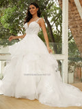 Runhufu Sweetheart Neckline A-Line Wedding Dresses Spaghetti Straps Lace Appliques Bridal Gowns Vestido De Noiva
