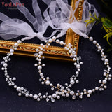 Runhufu Trendy Pearl Hair Jewelry Crystal Woman Headpiece Wedding Hair Accessories Headwear Bridal Headdress Bridal Tiara HP03