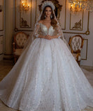 Runhufu Sparkly Wedding Dresses 2024 Off Shoulder Princess Wedding Gowns Luxury Brides Dresses Chapel Wedding Party Robes De Mariage