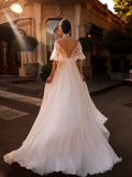 Runhufu High Collar Half Sleeve Wedding Dress Classic Lace Bride Robe 2024 Elegant Bohemian Long Bridal Gown Robe De Mari¨¦e