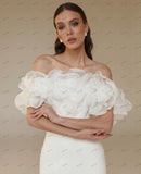 Runhufu Wedding Dresses For Women 2024 Satin Bridal Gowns Off The Shoulder Sexy Backless Robes Floor Length Vestidos De Novia