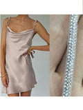 Runhufu Glitters Straps Tie Up Backless White Dress Women Summer Sleeveless Suspender Short Party Club Dresses New Gown Vestidos