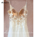 runhufu Beach Wedding Dress 2023 Spaghett Straps Robe Mariee Vintage Lace Appliques Boheme Wedding Dresses Vestidos de Nova