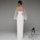 Runhufu Wedding Dresses 2024 New Arrivals O-Neck Full Sleeves Long Bride Dress Pearls Tulle Illusion Sexy Elegant Party Gowns