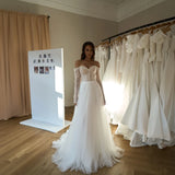 Runhufu Sleeve Tulle Beads Pearls Wedding Dresses Sweetheart Pleat Wedding Gowns Backless A-line Court vestido de novia