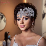 Runhufu Wedding Headpiece Crystal Flower Bridal Hair Accessories Bride Headwear Pageant Crown Women Hair Ornament Jewelry HP252
