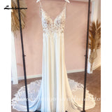 runhufu Beach Wedding Dress 2023 Spaghett Straps Robe Mariee Vintage Lace Appliques Boheme Wedding Dresses Vestidos de Nova