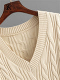 Runhufu Autumn Loose Two Pieces Sets Women Twist Striped Sweater+Wide Legs Thick Long Pant Home Wear Casual Knitted Suits 2024