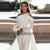 Runhufu Mermaid Satin Wedding Dresses For Bride Elegant Court Train Sexy Simple Beautiful Mopping Slimming Wedding Gowns 2024