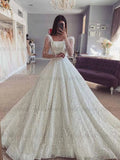 Runhufu Glitter Wedding Dresses Sequin Full Sleeves Sexy Bride Gown A-Line Lace Up Long Dresses For Women 2024 robe de mari¨¦e