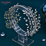 Runhufu Headband for Girls Woman Hair Hoop Wedding Hair Accessories Handmade Bride Headwear Bridesmaid Bridal Headdress HP534