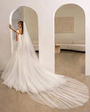 Runhufu Wedding Dresses Fashion A-Line Beautiful Satin Mermaid Off Shoulder Mopping Bride Gowns Sexy Backless Sleeveless 2024