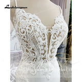 Runhufu Mariage Sweetheart Mermaid Wedding Dress Lace Bohemian Wedding Dress Court Train Simple Bridal Gowns Elegant Beach Dresses
