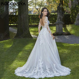 Runhufu Elegant Long Sleeves Wedding Dress Sexy Backless Tulle Bridal Gowns Lace Applique A-Line O-Neck Vestido De Noiva 2024