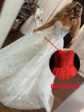 Runhufu Sexy Wedding Dresses For Women Applique A-Line Long Wedding Dress Glitter Elegant Dresses For Women ????? ????? ??????