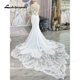 Runhufu Mariage Sweetheart Mermaid Wedding Dress Lace Bohemian Wedding Dress Court Train Simple Bridal Gowns Elegant Beach Dresses