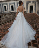 Runhufu long tulle wedding dress cap sleeve A-line sweep Train Garden bridal dress zipper back vestibule new women's dress