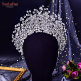 Runhufu HP376 Fashion Bridal Hair Accessories Crystal Headpiece For Women Tiara Wedding Crown Eew Set Rhinestone Bride Headband