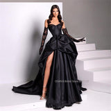 Runhufu Sweetheart Neck Simple A-Line Wedding Dresses Sleeveless Sweep Train Evening Prom Gowns Vestido De Noiva