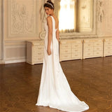 Runhufu Elegant Wedding Dresses Square Collar One Shoulder Bridal Gowns Sexy Backless Robes 2024 Side Slit Vestidos De Novia 2024
