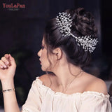 Runhufu HP276 Rhinestone Wedding Comb Women Hair Accessories Bridal Hair Clips Head Jewelry for Party Bride Girl Headpiece